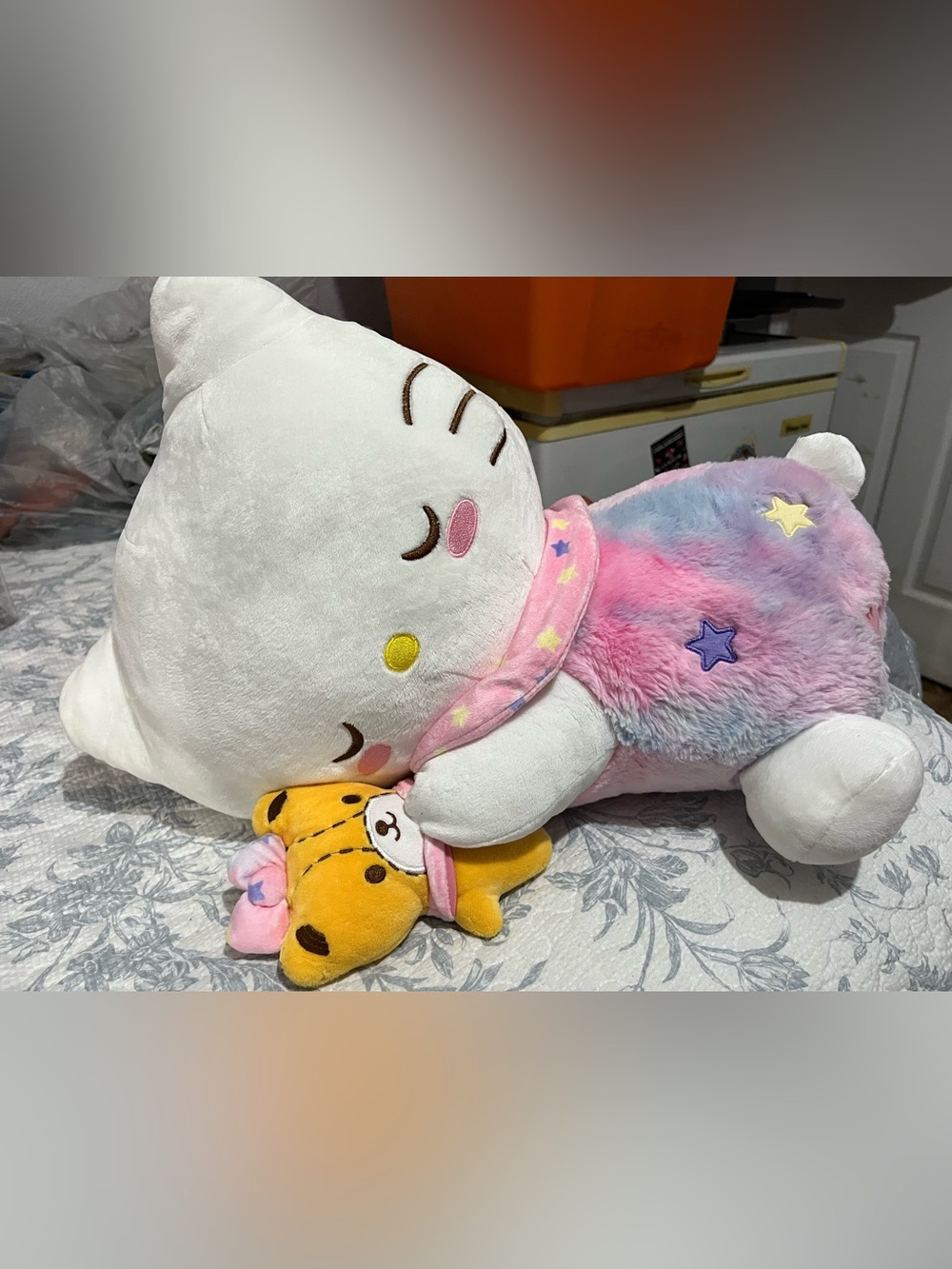 Sanrio Hello Kitty Pastel Rainbow Star Plush - Pink, Purple, Blue